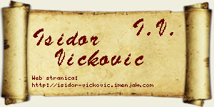 Isidor Vicković vizit kartica